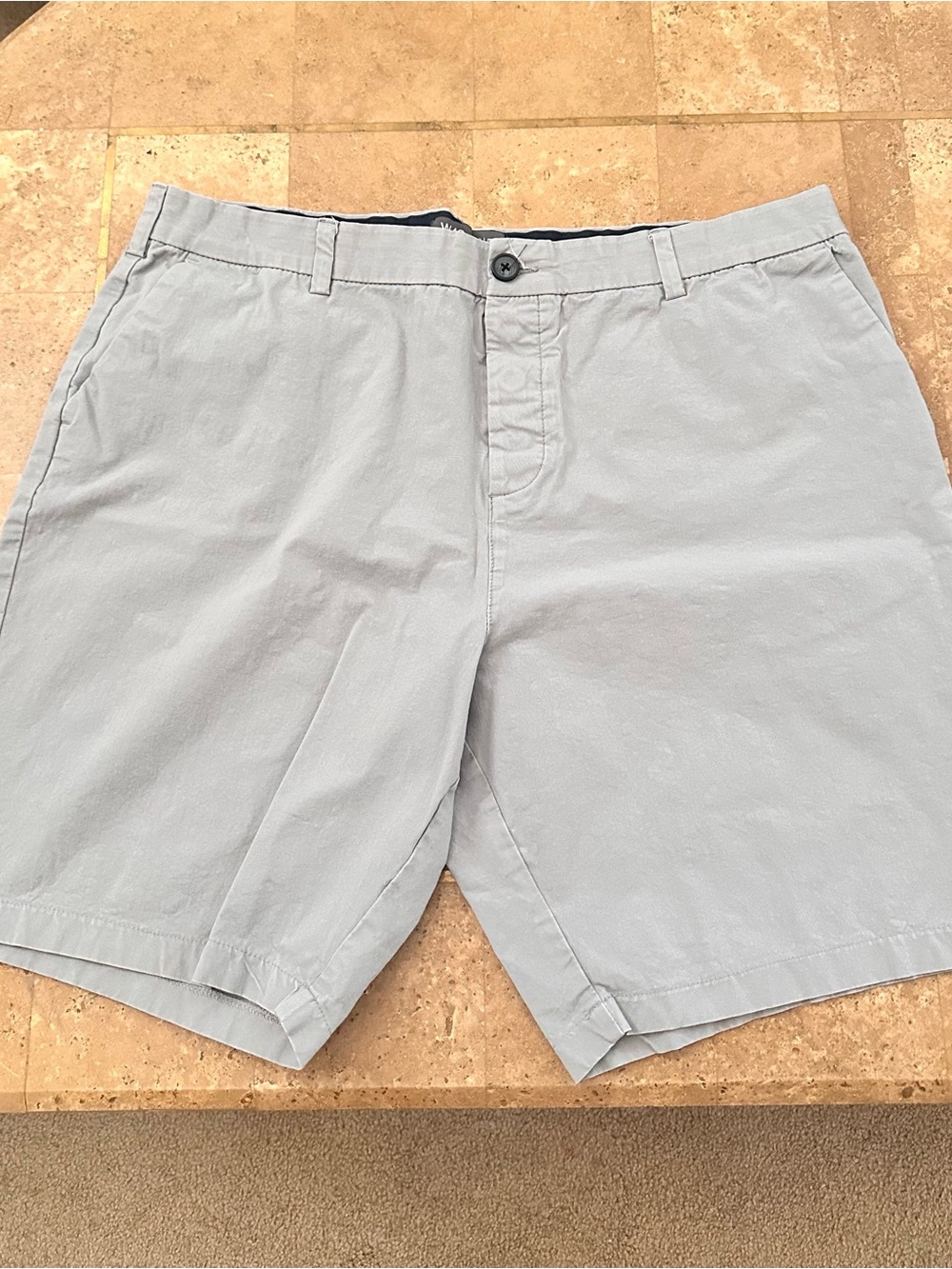 Men’s shorts Denim&Co Light Gray Flat-Front